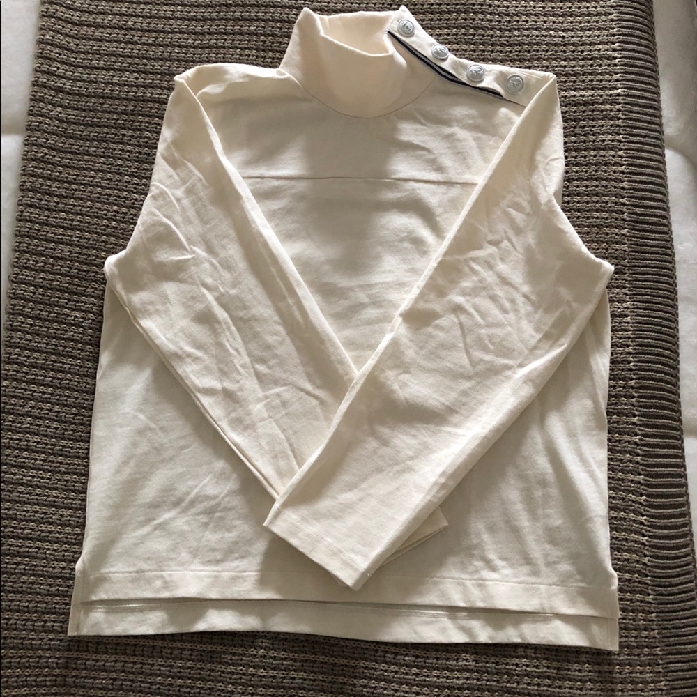 J. Crew Mock Neck Shirt with Buttons